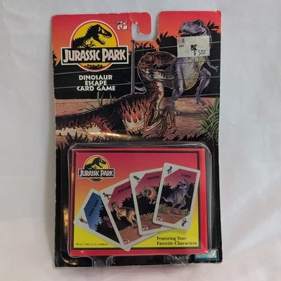 1993 Jurassic Park Dinosaur Escape Card Game Parker Brothers Vintage New - Image 1 of 4