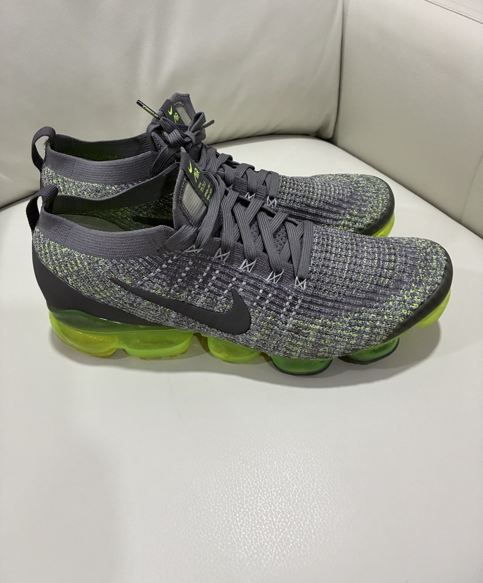 Nike Air VaporMax Flyknit 3 Grey Volt for Sale
