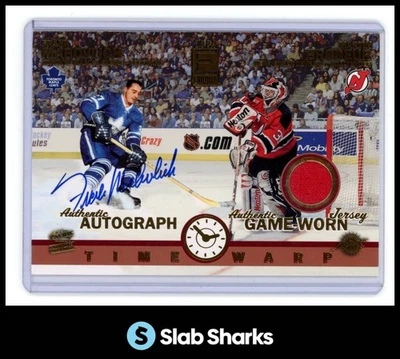 2003 PACIFIC EXHIBIT #224 FRANK MAHOVLICH AUTO MARTIN BRODEUR JERSEY /565 - Image 1 of 4