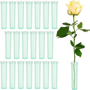 Fläschchen für Blumengestecke 2,8 Zoll Blumen Wasserröhrchen grün, 20er Pack - Bild 1 von 7
