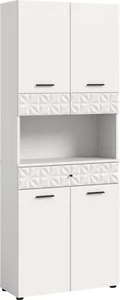 xonox.home Hochschrank Badhochschrank Badschrank breit Prisma weiß 70x187x34 cm - Bild 1 von 9