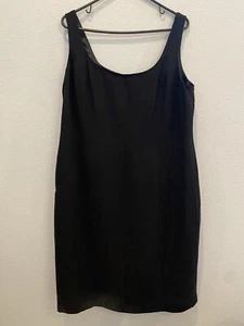 Evan Picone Damen schwarz ärmellos gefüttert Etuikleid Größe 16 - Bild 1 von 6