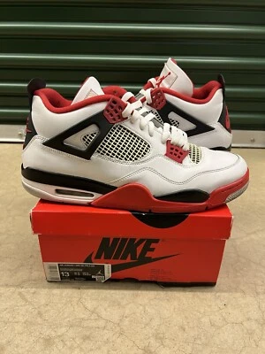 Zapato Jordan 4 Retro OG Rojo Fuego 2020 Talla 13 USADO DC7770-160 Auténtico Hombre” Foto 1 de 4