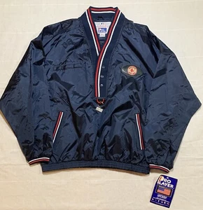 Boston Red Sox MLB Vintage Baseball Pro Player Half-Zip Jacke Windbreaker Gr. Lg - Bild 1 von 5
