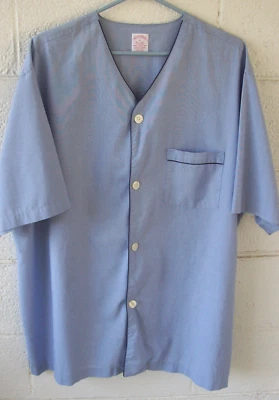 Винтажная пижамная рубашка для сна Brooks Brothers длиной до колена ~ средний синий ~ мужская XL - Изображение 1 из 4