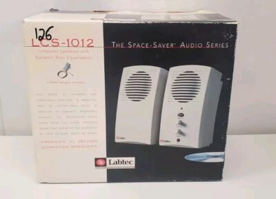 LABTEC LCS-1012 SPACE-SAVER AUDIO SERIES PC Computer Speakers New  - Image 1 of 4