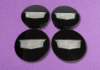 Juego de 4 tapas centrales negras para rueda Cadillac 9597375 ATS CTS CT6 XT5 15-20 Foto 1 de 4