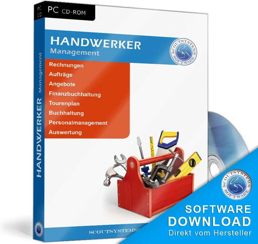 Software für Handwerker,Angebote,Rechnungen,Lieferscheine,Buchhaltung,Statistik - Bild 1 von 1