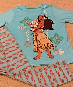 Disney - Moana - Girls Long Sleeve Shirt and Pants Set - Size 5T - Picture 1 of 7