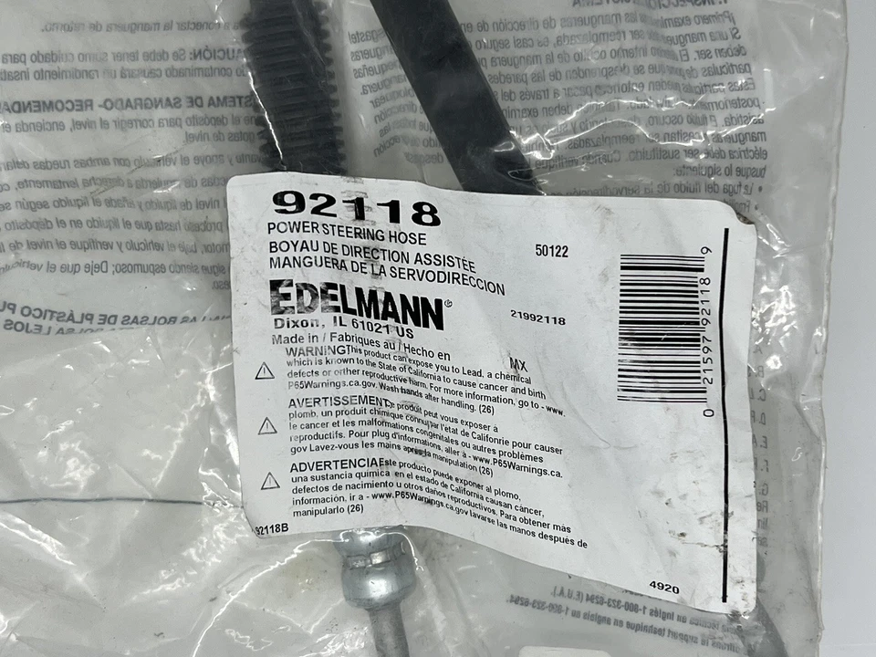 Conjunto de manguera de línea de presión de dirección asistida-GAS 92118 para Ford Expedition 02-03 Foto 1 de 3