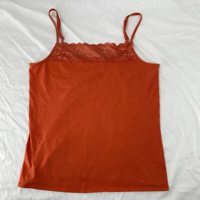 Camisola J.Jill Para Mujer M Sin Mangas Coral Correa Espagueti Encaje Recortado Cuello Foto 1 de 4