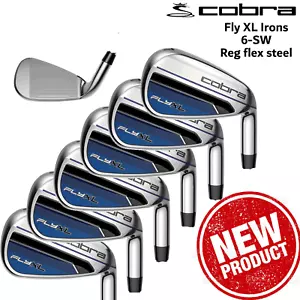 COBRA GOLF IRONS COBRA FLY XL IRON SET 6-SW MENS RH REG FLEX STEEL SHAFTS NEW - Picture 1 of 1