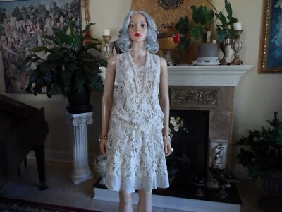 Nic & Zoe Champagne Beige Lace Skirt- Blouse Set Size M - Image 1 of 4