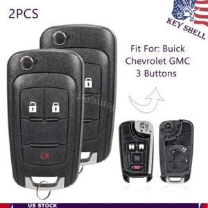 2 For Chevrolet Equinox 2010 2011 2012 2013 - 2017 Remote Key Fob Case Shell - Picture 1 of 8