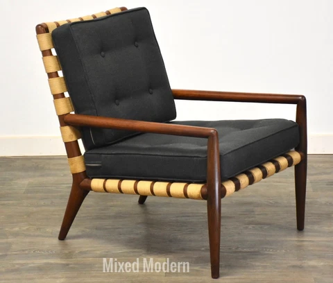 Robsjohn Gibbings for Widdicomb Walnut Lounge Chair Mid Century Modern Cover