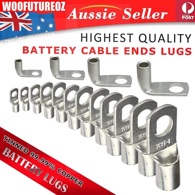 Heavy Duty Battery Cable Lug Crimp Ring Terminal Connectors Welding Lugs Replace - image 1 of 4