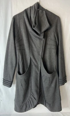 Abrigo Katherine Barclay Pea Mujer Talla M Gris Mezcla Lana Tejido Cuello Ancho Foto 1 de 4