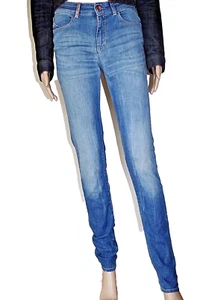 ARMANI JEANS tg W 26 DONNA SLIM SKINNY BLU TINTO SBIADITO STRAPPATO ESTIVO SOTTILE NUOVO 27 - Foto 1 di 11