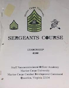 Libro de colección 1994 USMC Sargeants Course Leadership 0200 Marine Corps Quantico - Imagen 1 de 1