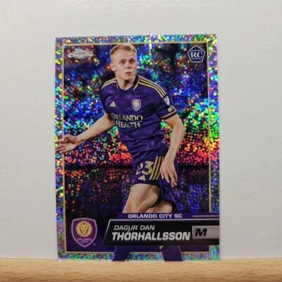 2023 Topps Chrome MLS Soccer Dagur Dan Thorhallsson Speckle Refractor RC # 197 - Image 1 of 2