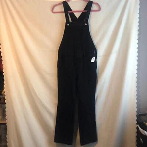 Old Navy Black Straight Leg Overalls Girls Large - Picture 1 of 7