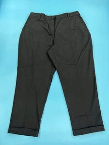 Lands’ End Women's Plus Size:20Wx29 Hi Rise Straight Leg Twill Pants Color:BLACK - Picture 1 of 10