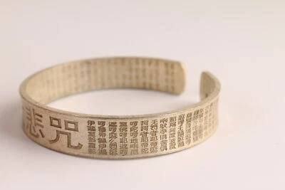 Asiático Tibetano Plata Cobre Buda Figura Estatua Colección Pulsera Regalo Foto 1 de 4