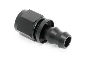 Push-On Alu Fitting Dash 6 / -6 AN / JIC 6 Anschluss gerade Schwarz eloxiert - Bild 1 von 3