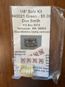 1/4" Sofa Kit Don Smith Vintage with accents New miniature dollhouse DIY - Picture 1 of 1