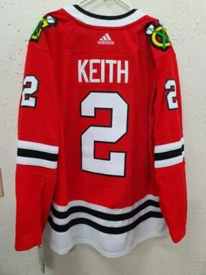 AUTÉNTICA CAMISETA ADIDAS NHL CHICAGO BLACKHAWKS ALT CAPT DUNCAN KEITH ROJA TALLA 46 Foto 1 de 2