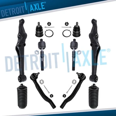 Kit de 10 piezas de brazos de control inferiores delanteros extremos de varilla de amarre para Honda Accord 1998-2002 Foto 1 de 4