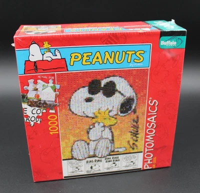 New Peanuts Buffalo Games 1000 Piece Photomosaics Joe Cool Puzzle w/ Poster - Image 1 of 4