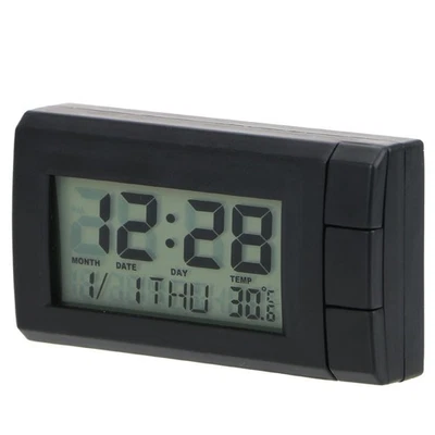Electronic Display Digital Clock ABS Adjustable Auto Thermometer - Image 1 of 4