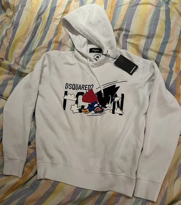 dsquared2 white superman hoodie brand new size xs - Image 1 of 4
