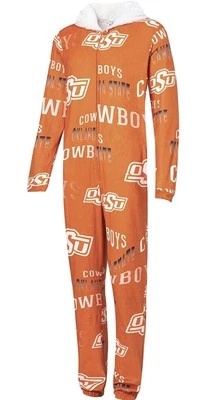 NEW Concepts Sports Oklahoma State OSU Cowboys Orange Fleece Union Suit Pjs XS - Image 1 of 3