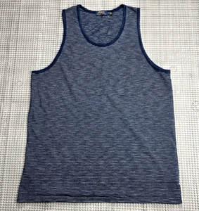 Polo Ralph Lauren Tank Top M blau gestreift indigo Baumwolljersey Anker Logo - Bild 1 von 8