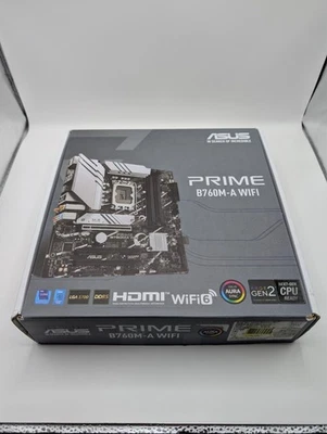 ASUS Intel PRIME B760M-A WIFI LGA 1700 DDR5 Micro ATX Gaming intel 12/13/14 Gen - Image 1 of 4