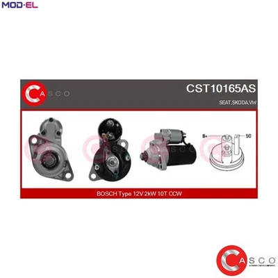 STARTER CST10165AS FOR ADZ/ANN/ANP 1.8L ASY 1.9L 4cyl - Image 1 of 4