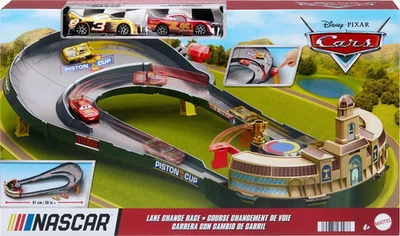 Disney Pixar Cars NASCAR Lane Change Race Juego 1:55 Diecast Car Juguete para niños Foto 1 de 4