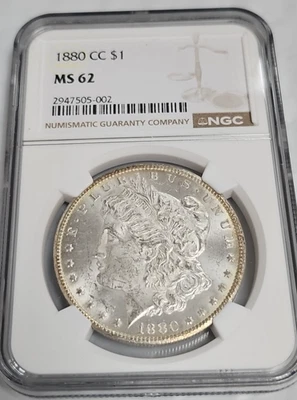 1880-CC $1 NGC MS-62 Morgan Silver Dollar AA362 - Image 1 of 2