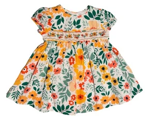 Bonnie Baby Floral Easter Holiday Spring smocked Dress Size 3-6M (NWOT) - Picture 1 of 5