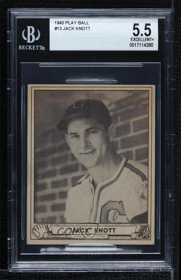1940 Play Ball Jack Knott #13 BGS 5.5 - Image 1 of 2