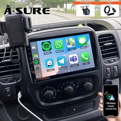 4+64G DAB+ Android 15 Autoradio Für Renault Trafic 3 Opel Vivaro B GPS NAVI SWC - Bild 1 von 4