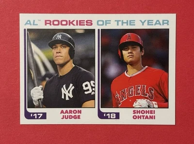 2018 Topps Throwback Thursday #238 AARON JUDGE SHOHEI OHTANI Rookie RC - Image 1 of 4