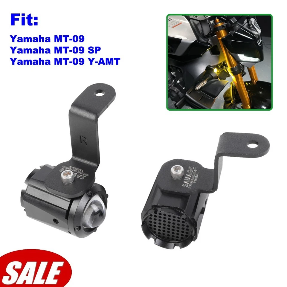 For 2024-2025 Yamaha MT-09 /SP/Y-AMT Front Hidden Fog Lamp with Mounting Bracket - Image 1 of 4