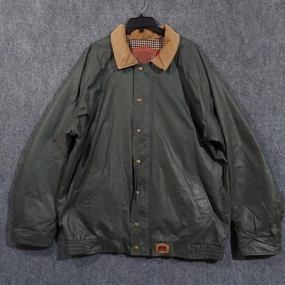 Vintage Woolrich Jacket Mens XL Long Green Corduroy Collar Wool Lined USA 90s - Image 1 of 4