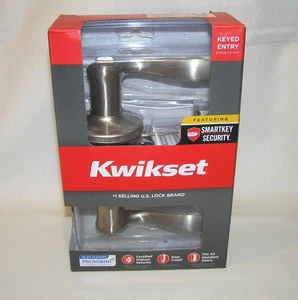 KWIKSET TUSTIN KEYED DOOR ENTRY SMARTKEY HANDLE 97402-732 - Picture 1 of 3