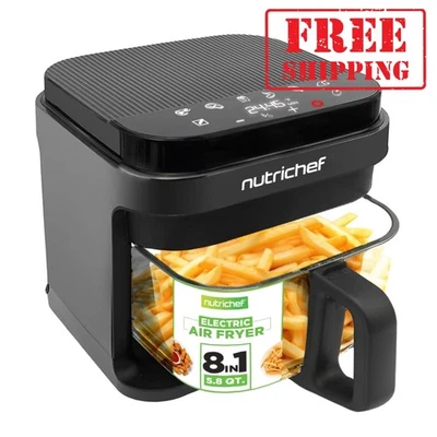 Powerful 5.8L Air Fryer with Automatic Shut-off & 360° Fast Cooking Technology Foto 1 de 4