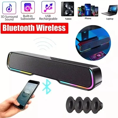 Potente sistema de altavoces de barra de sonido subwoofer inalámbrico barra de sonido de cine en casa Foto 1 de 4