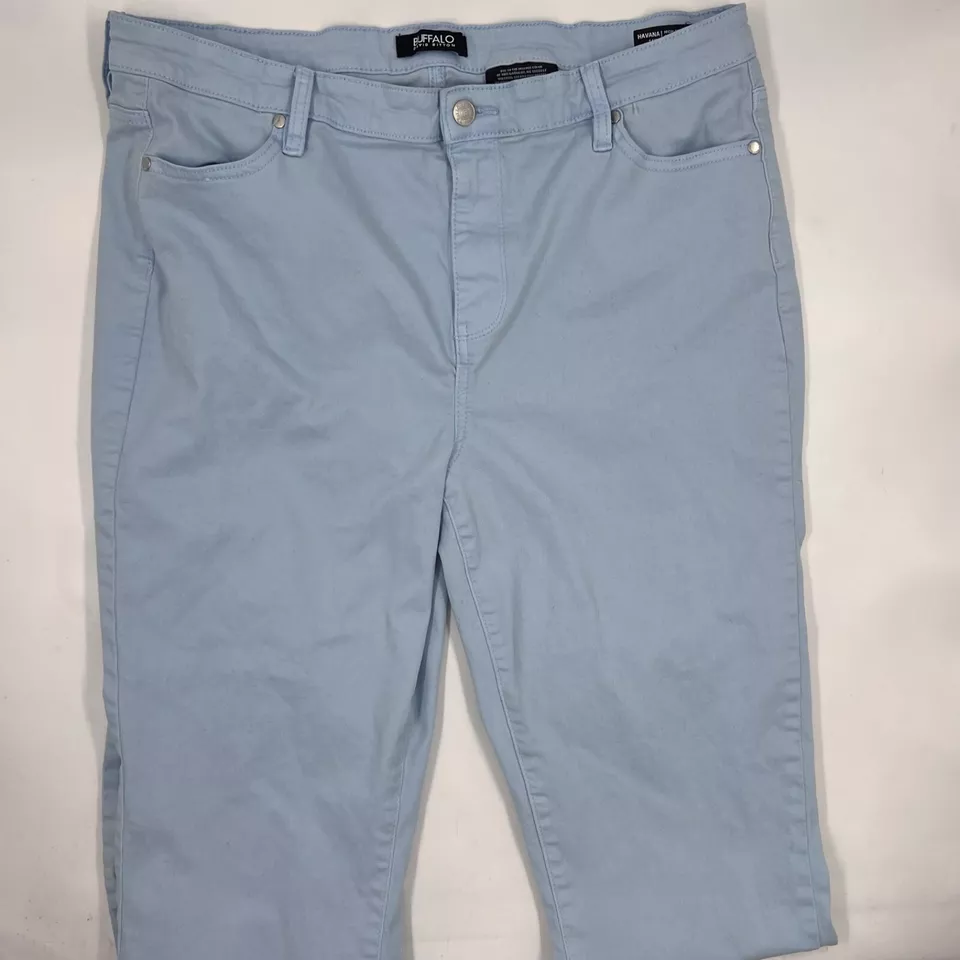 Buffalo Bitton Womens Havana Pants Size 14 Light Blue Skinny Leg Flat Front - Image 1 of 4